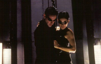 Keanu Reeves und Carrie an Moss in 'The Matrix'